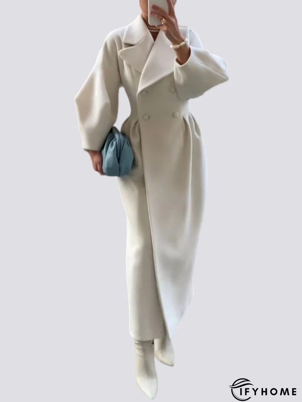 Urban Long Sleeve Plain Regular Fit Overcoat | IFYHOME