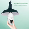  E26 Bulb Camera 5MP WiFi 2.4GHz 5GHz Pan/Tilt 10X Zoom Automatic Tracking Color Night Motion Detection 2-Way Audio SD Card Recording