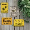 4pcs - Bee Happy - Vintage Metal Signs(8*12Inch/12*16Inch)