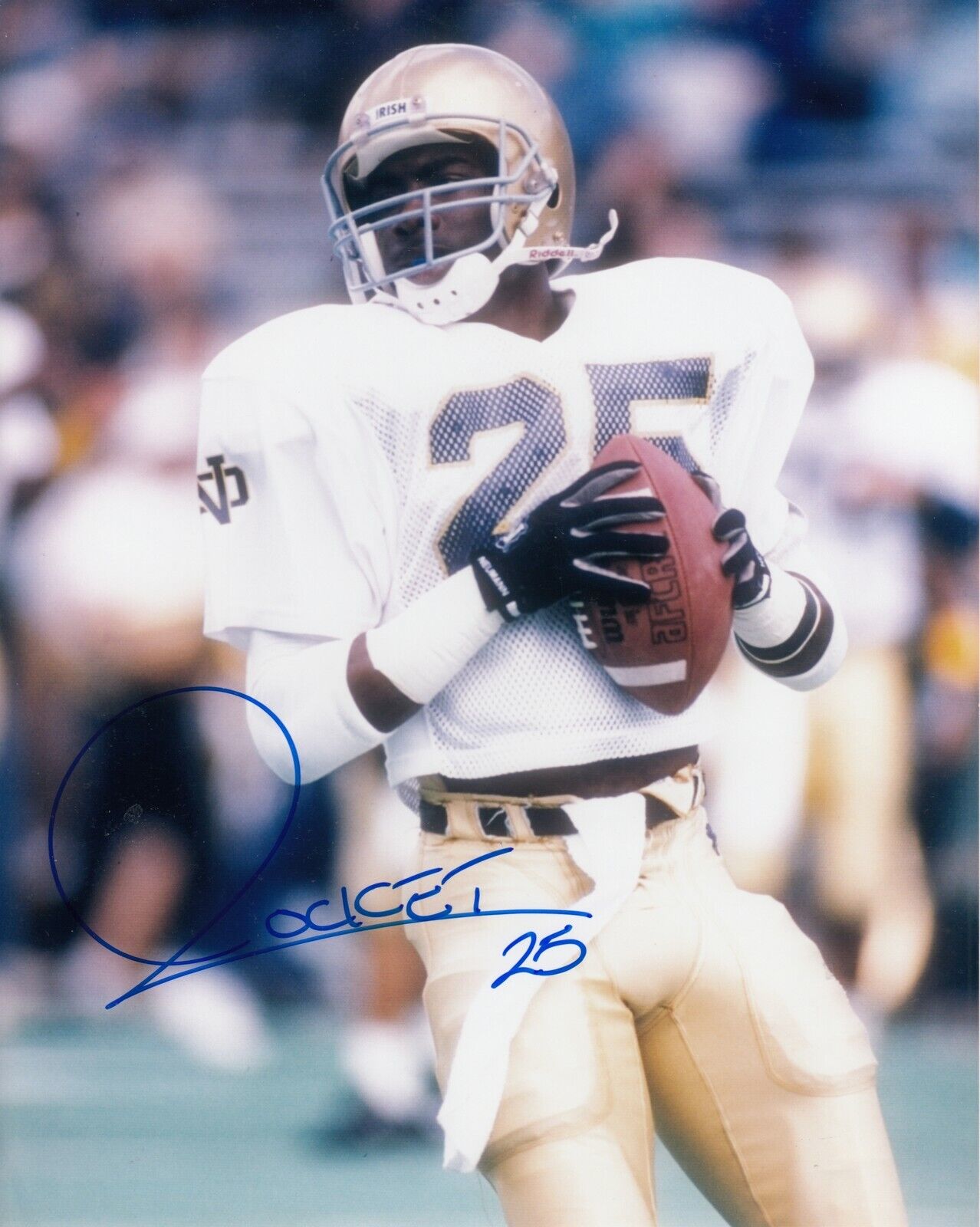 Rocket Ismail #0 8x10 Signed Photo Poster painting w/ COA Notre Dame Fighting Irish