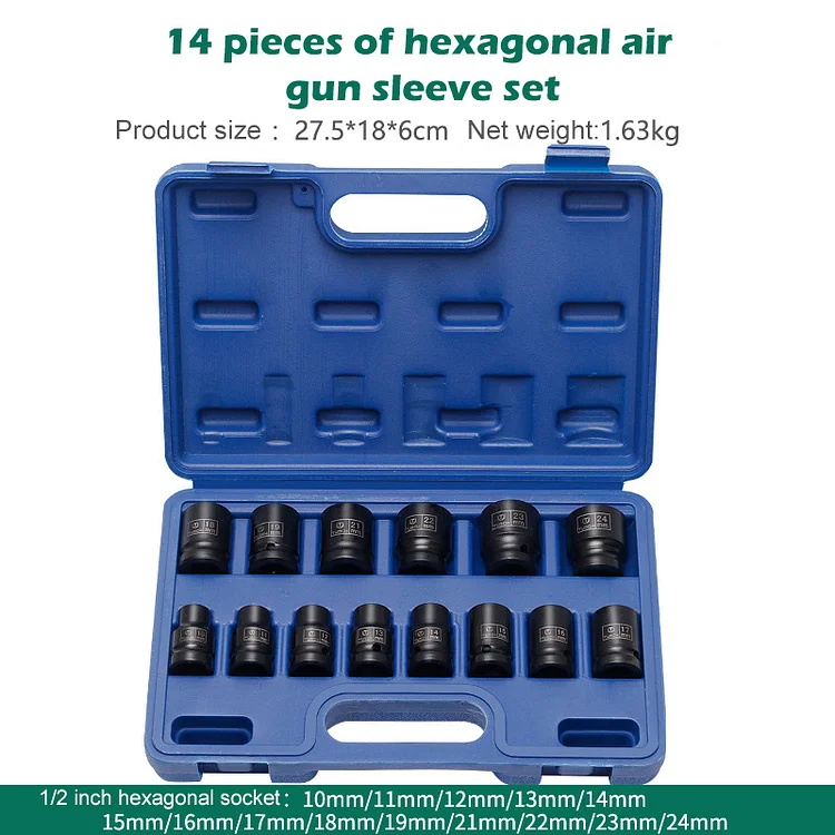 1/2" Hex Short Socket Set with Organizer