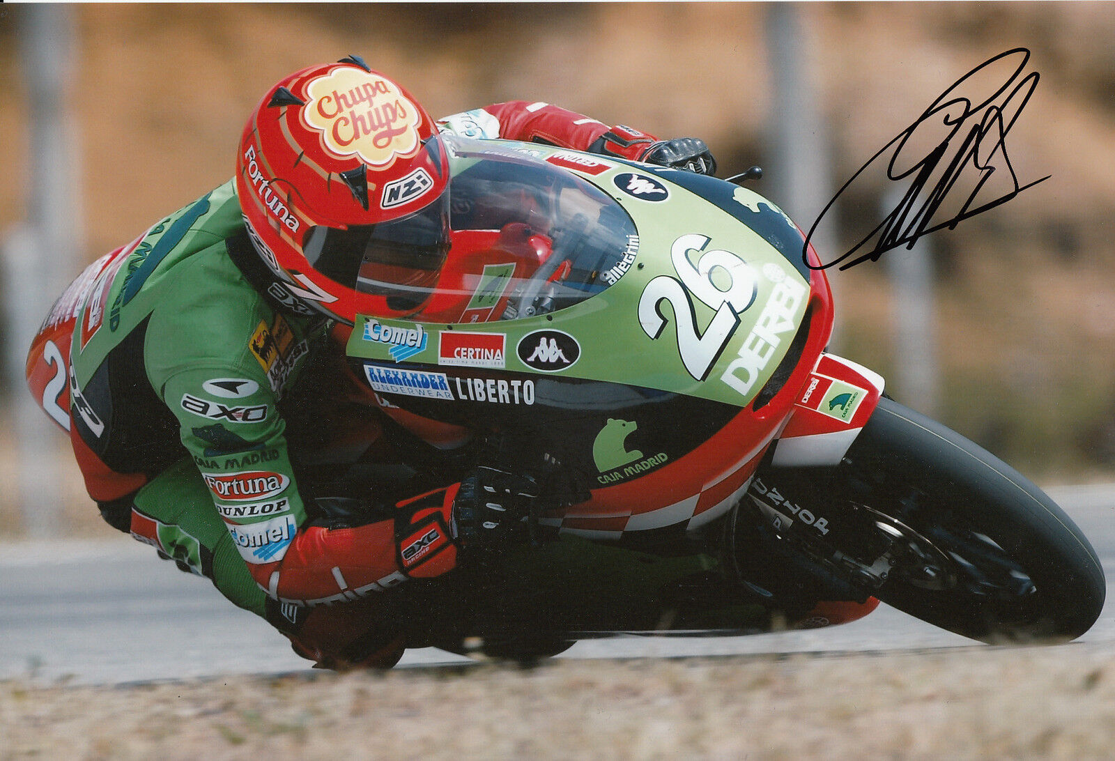 Emilio Alzamora Hand Signed Caja Madrid Derbi 12x8 Photo Poster painting 2003 125cc 3.