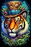 Luxury AB Velvet Diamond Painting Kit - Tiger
