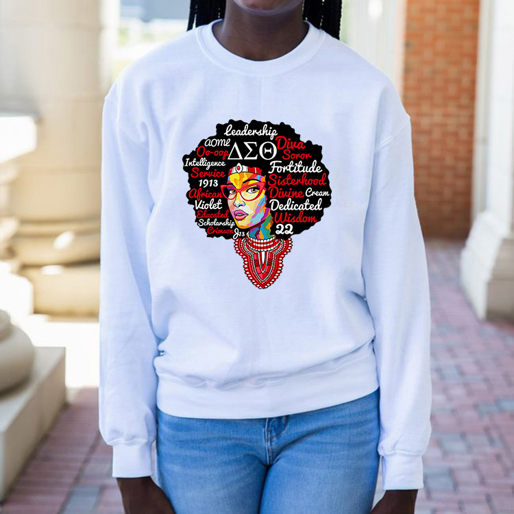 Fashion Simple Embroidery Printed Crew Neck Sweatshirt