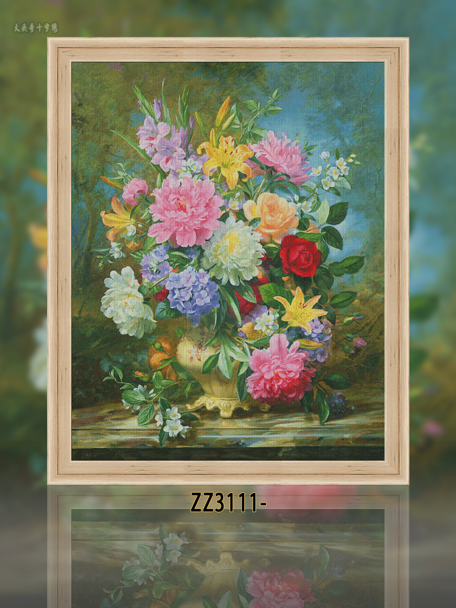 [KZ-ZZ3111-Oil Painting Flowers (Small Edition) ]  Painting Fairy Cross Stitch