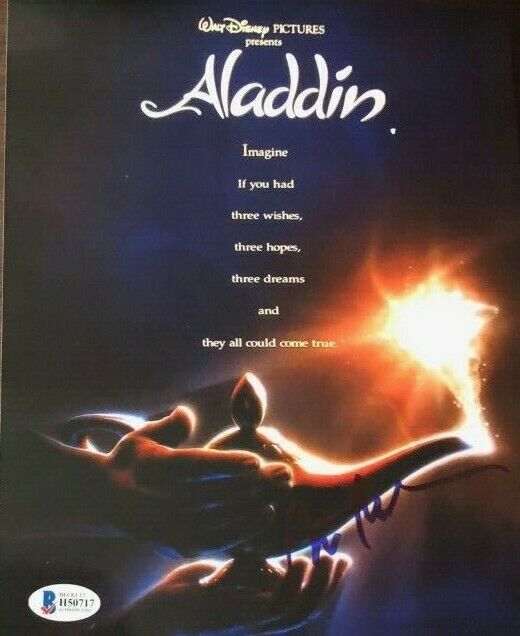 Alan Menken signed autographed 8x10 Aladdin Poster Photo Poster painting Disney BECKETT COA