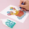 12pcs Birthday DIY Mini Round Diamond Painting Set Table Decor No Frame 15x18cm