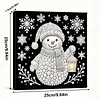 (25x25cm)DIY Snowman Framed Handmade Pearl Painting Art Craft Kit Living Home Decor