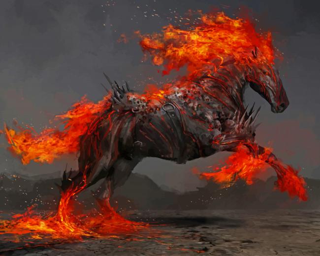 

Fire Horse – Paint By Numbers - 40*50CM, 501 Original