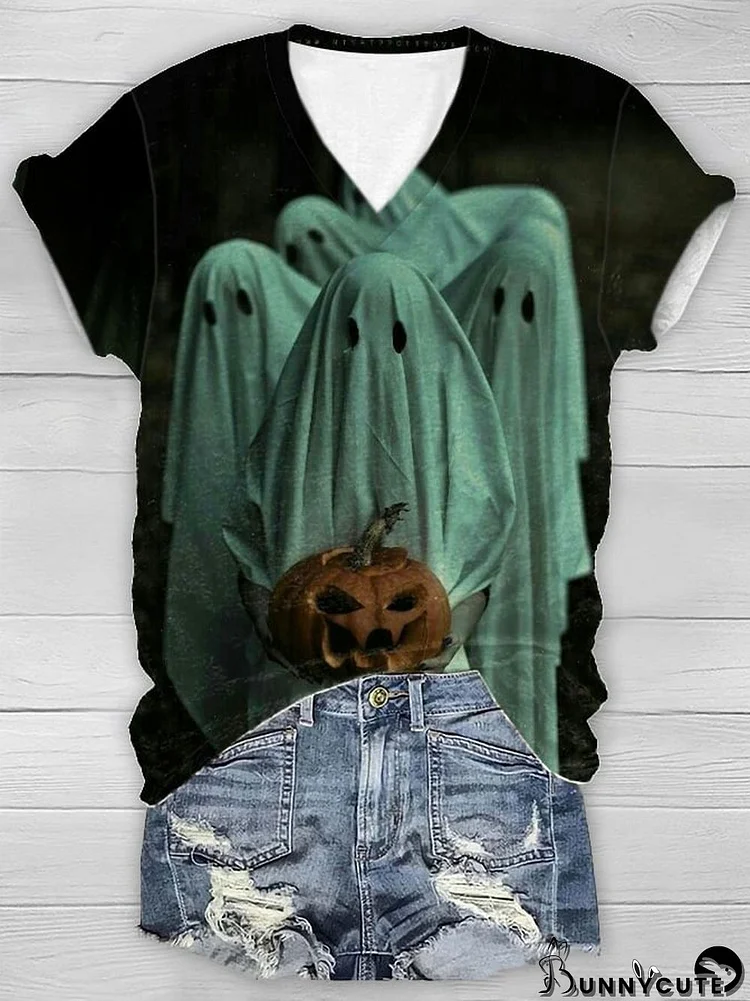 Halloween Ladies Print T-Shirt