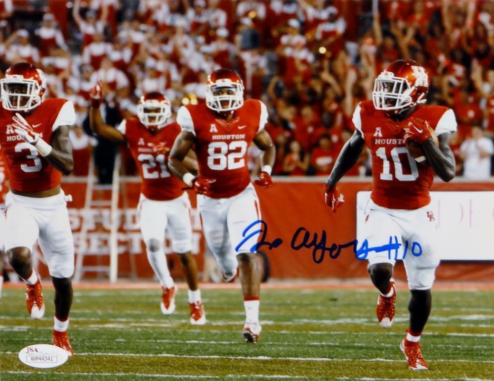 Demarcus Ayers Autographed Houston Cougars 8x10 Running W/ Ball Photo Poster painting- JSA W Aut