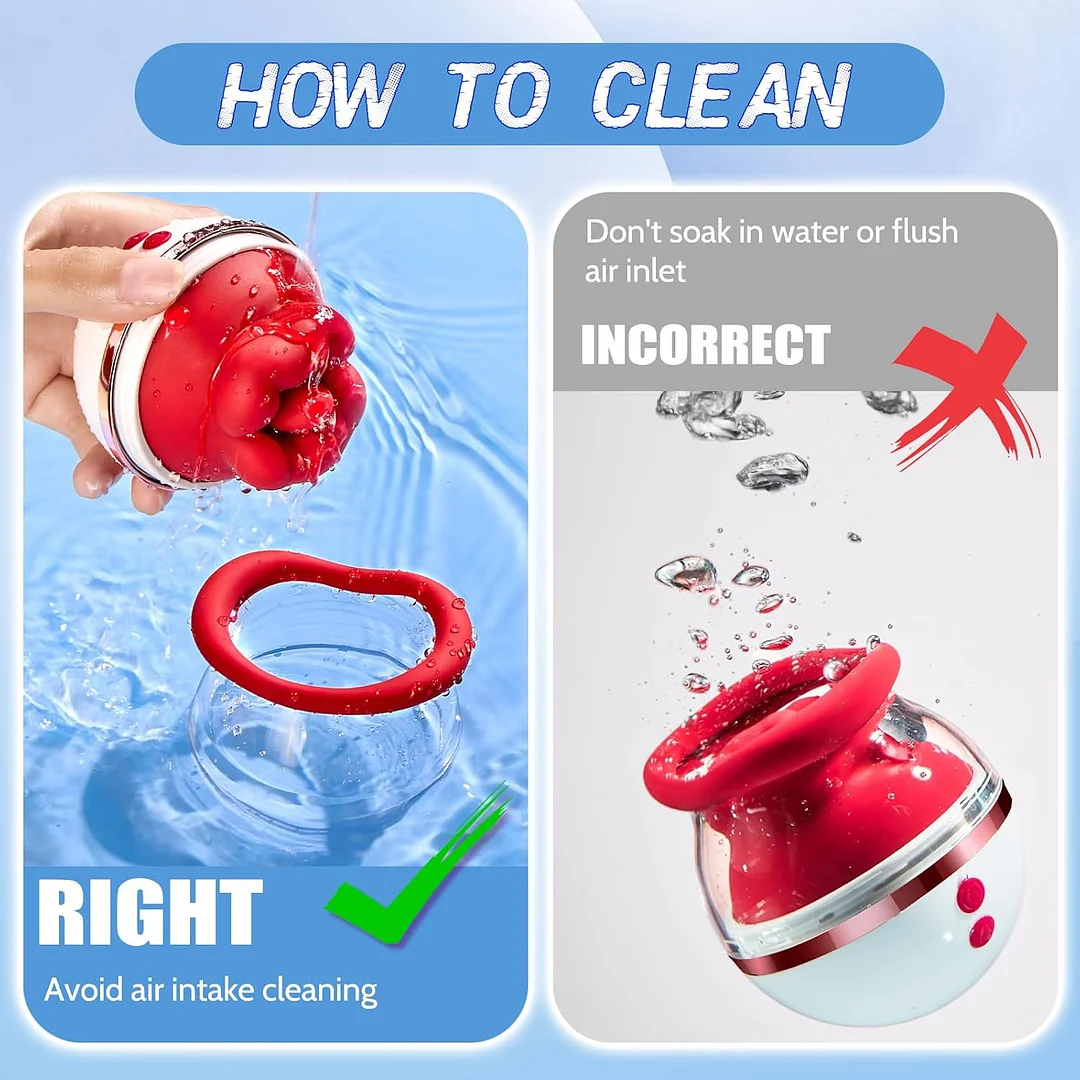 Nipple Clitoral Vibrator With 5 Auto Sucking 8 Tongue Vibrators Modes & Removable Cup