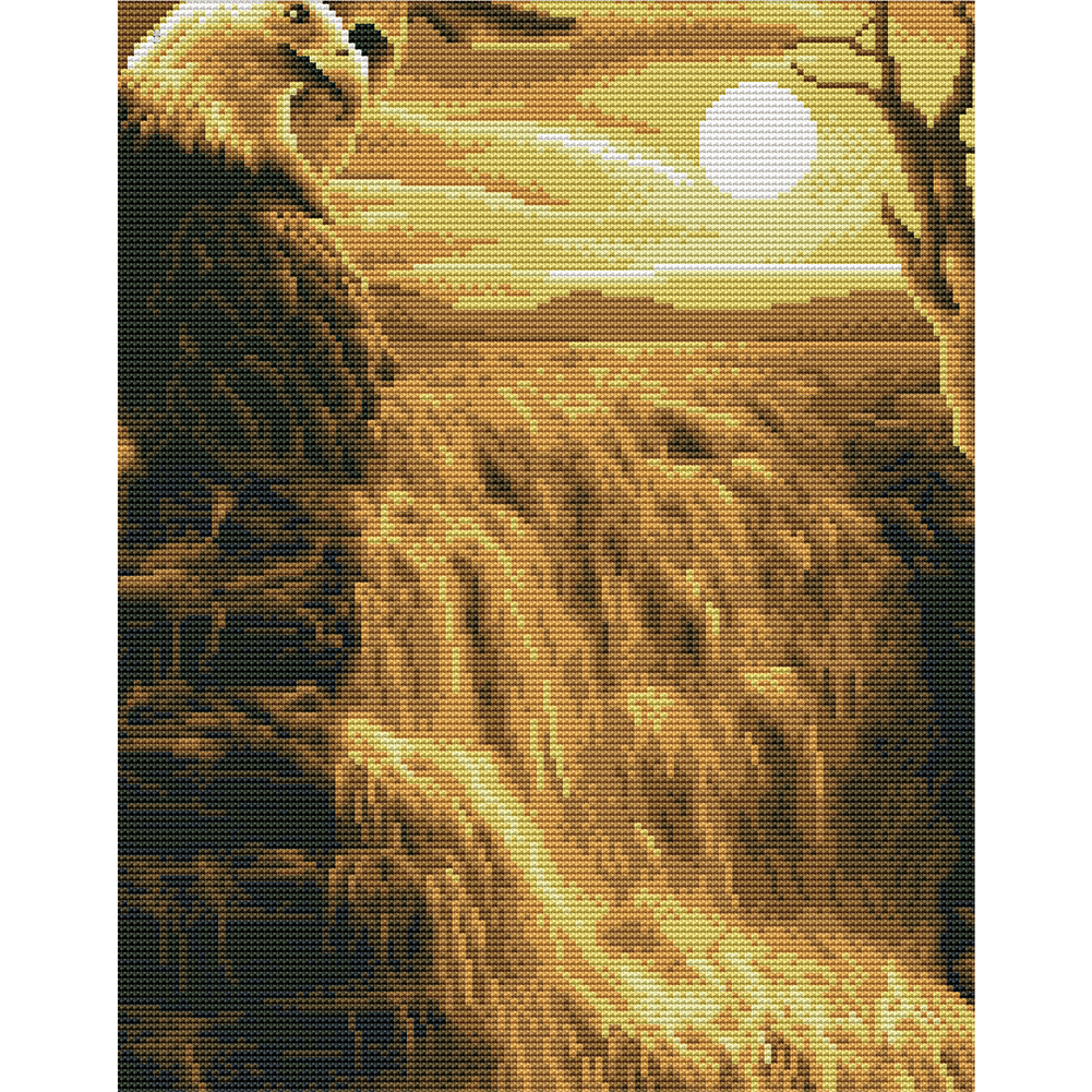 

Waterfall - 11CT Stamped Cross Stitch - 45*35CM, 501 Original