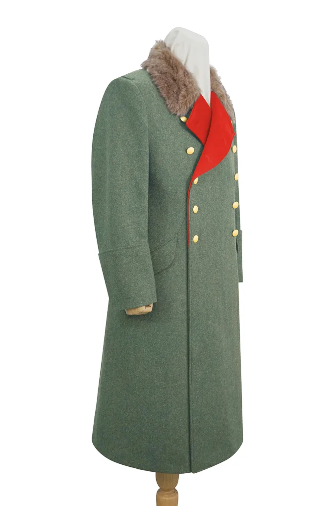   Wehrmacht German General Fur Collar Wool Greatcoat German-Uniform
