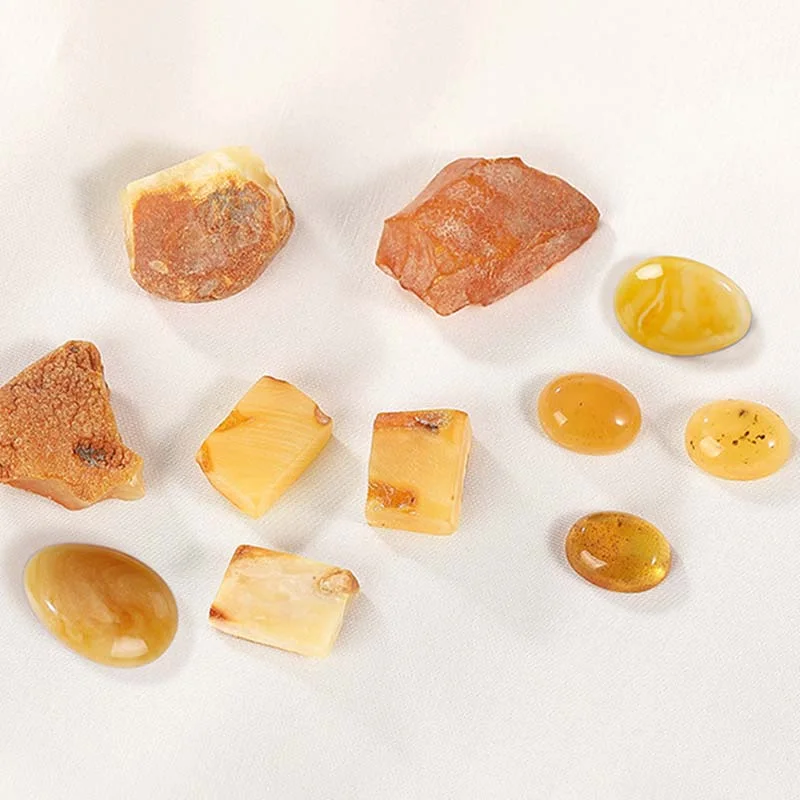 925 Sterling Silver Natural Amber Jade Elephant Blessing Necklace