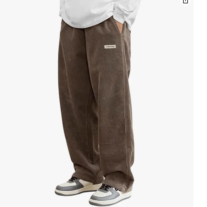 Nigikala Nigikala Core Velvet Men's Autumn And Winter Pure Color Simple Trendy Casual Pants