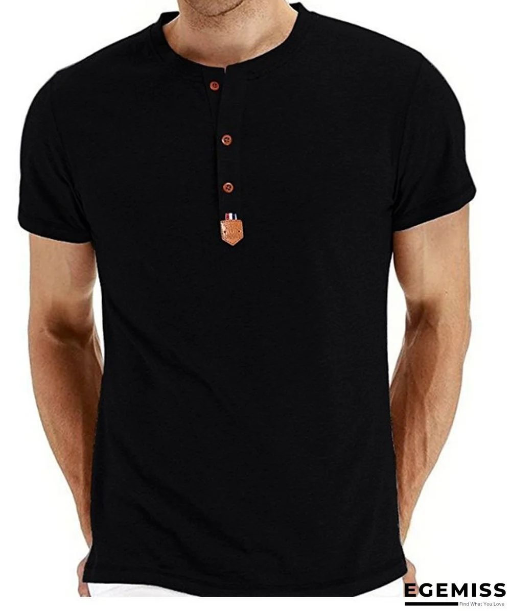 Large Size Solid Color T Shirt Men Short Sleeve T Shirt Advertising Shirt Men's Wear | EGEMISS