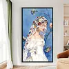 Masked Girl Full Stamped Cross Stitch 11CT 3-Strand 40x70cm