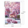 Diamond Painting-DIY Full Round Drill Pink Castle（50*70CM)