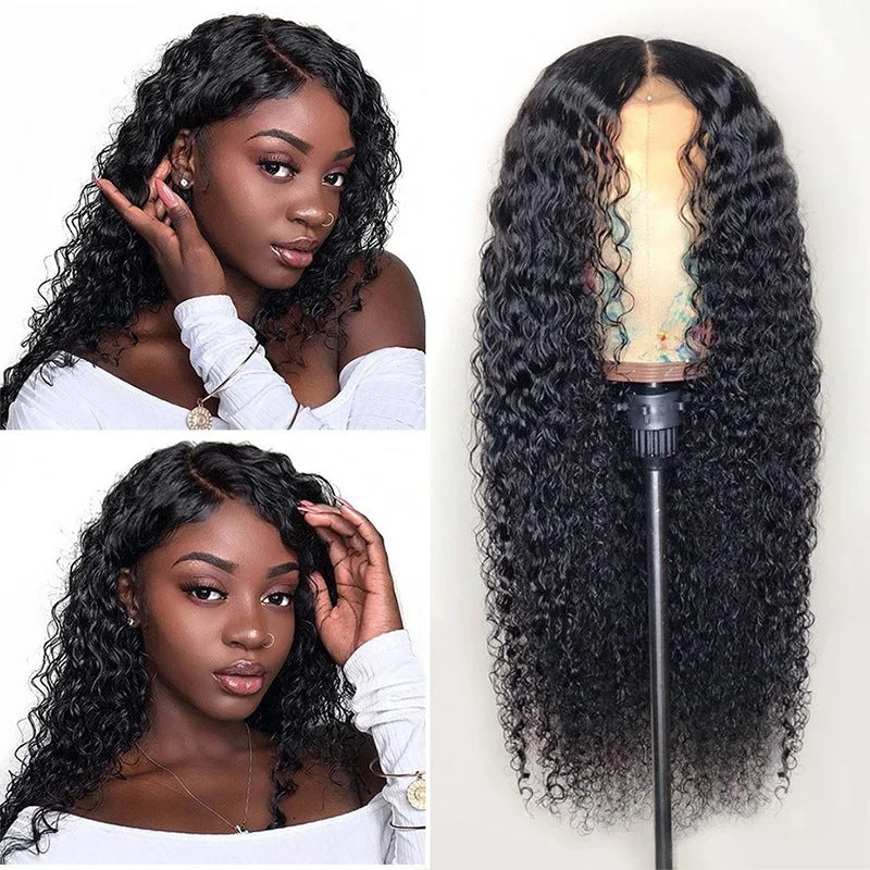 Black Medium Split Small Curly Wig Head Cover | EGEMISS
