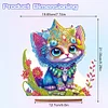 >SALE<Wooden Round Diamond Painting Desktop Diamond Art Table Decor (Kitten)