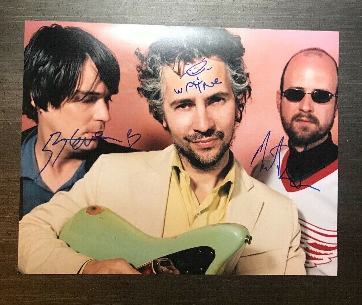 * THE FLAMING LIPS * signed 11x14 Photo Poster painting * WAYNE COYNE, STEVEN & MICHAEL * 3