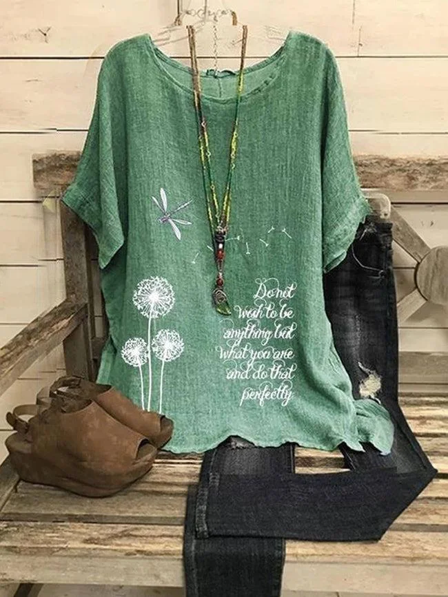 Women's Dragonfly Printed Casual Top