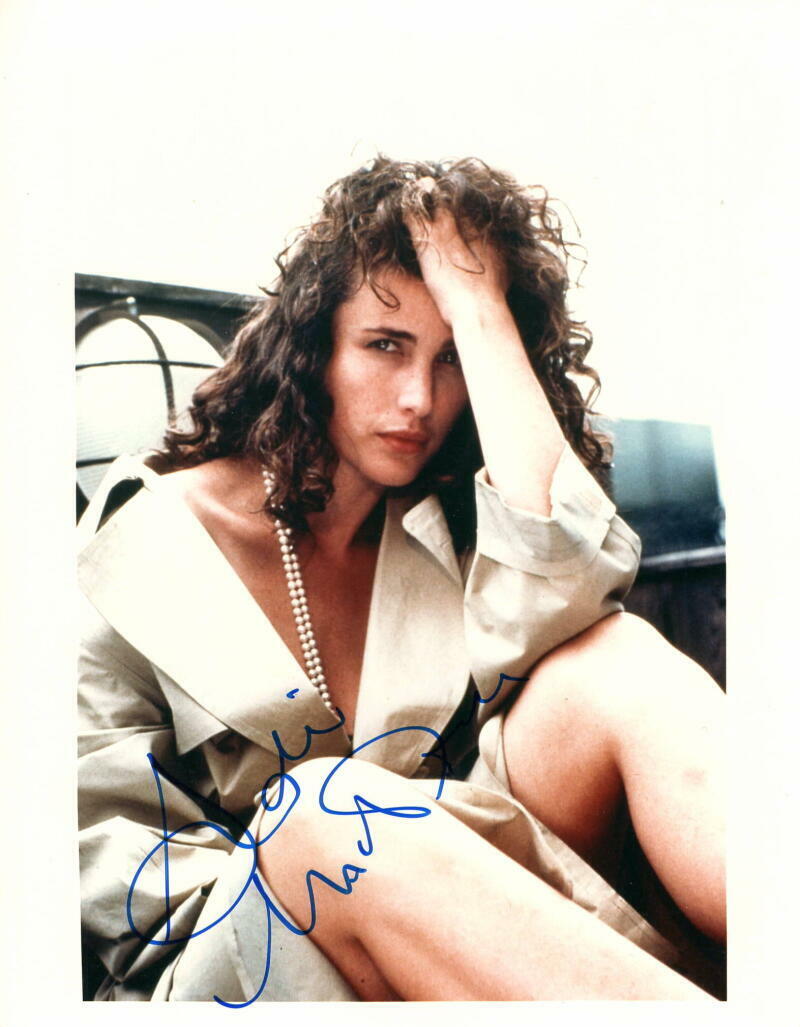 ANDIE MACDOWELL SIGNED AUTOGRAPH 8X10 Photo Poster painting - SEX, LIES, AND VIDEOTAPE BABE RARE