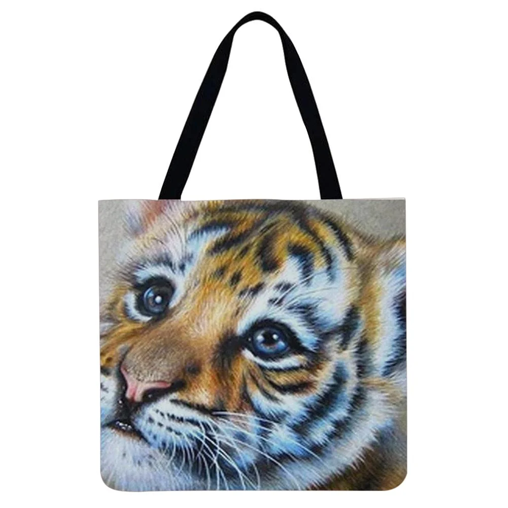Linen Tote Bag -  Tiger