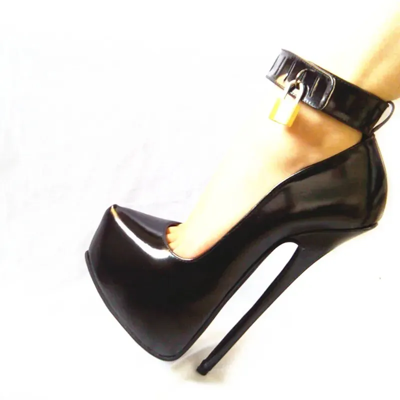 VCSHOES 7.87in Heel Height Genuine Leather Pointed Toe Stiletto Heel Platform Pumps High Heels No.y2008