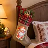DIY Diamond Painting Christmas Stockings Hanging Ornaments Large Capacity Xmas Socks Pendant Wear Resist Candy Gift Storage Bags for Family Christmas Holiday Party Decoration (Santa Claus)