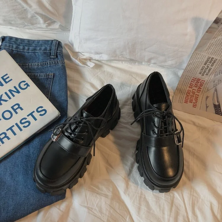 2021 Platform Mary Jane Shoes Round Toe Japanese School Uniform Jk Student Shoes Girls Women Kawaii Lolita Soft Low Heel Boots