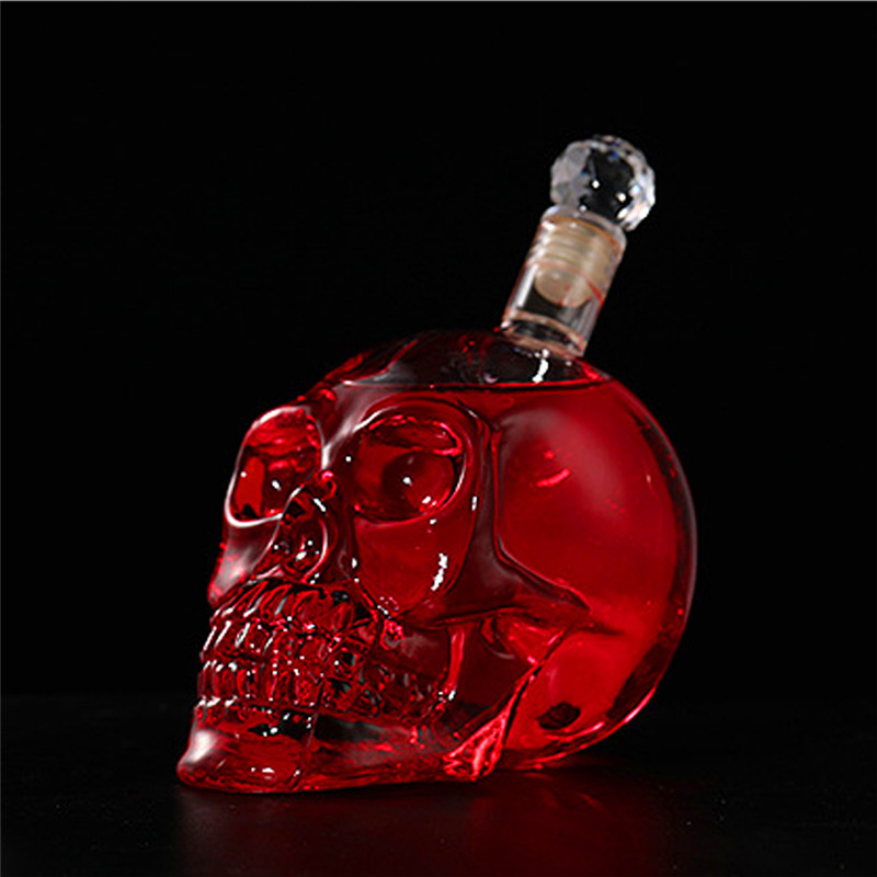 Tegooe Crystal Skull Head Decanter and Shot Glass Set Novelty Whiskey
