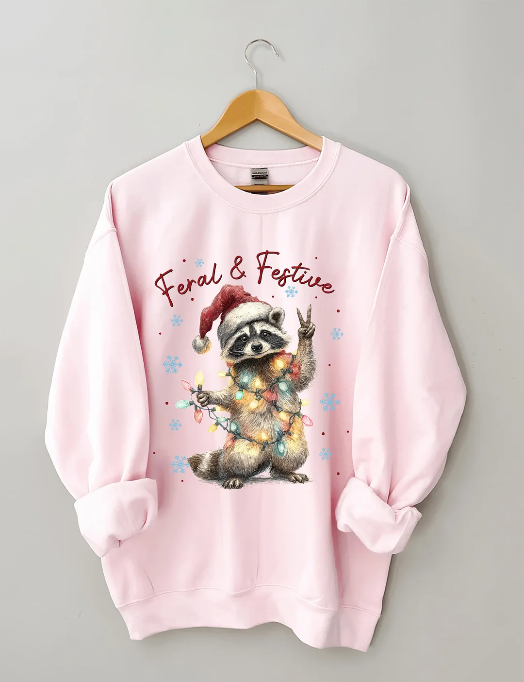 Feral And Festive Raccoon Sweatshirt