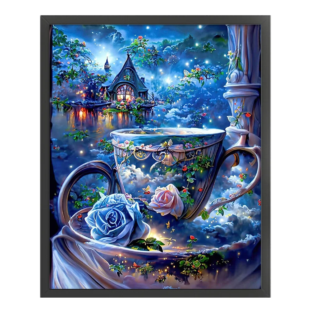 11CT Full Counted Cross Stitch - Flower(Canvas|40*50CM)