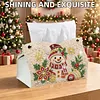 Cute for Snowman DIY Pearl Diamond Painting PU Cover Tissue Holder Kit Pearl Art Painting Decoration for Home & Gifts