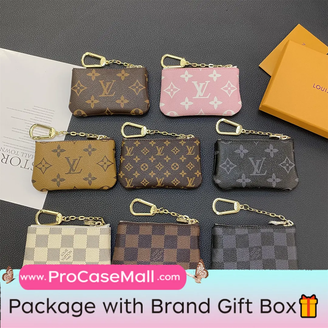 Louis Vuitton Monogram Canvas Leather Coin Purse Checkerboard Wallet