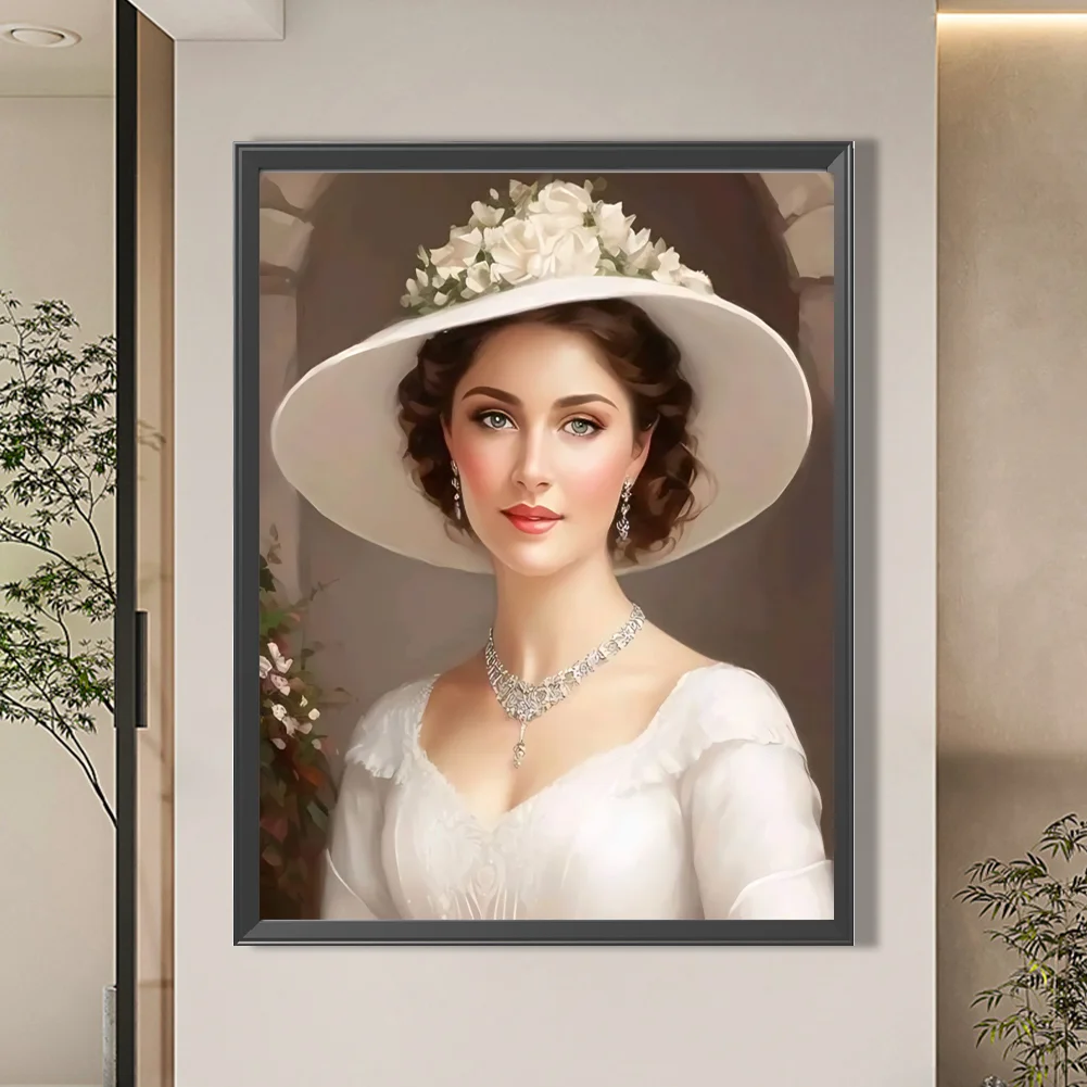 Diamond Painting - Full Round Drill - Elegant Lady(Canvas|50*60cm)