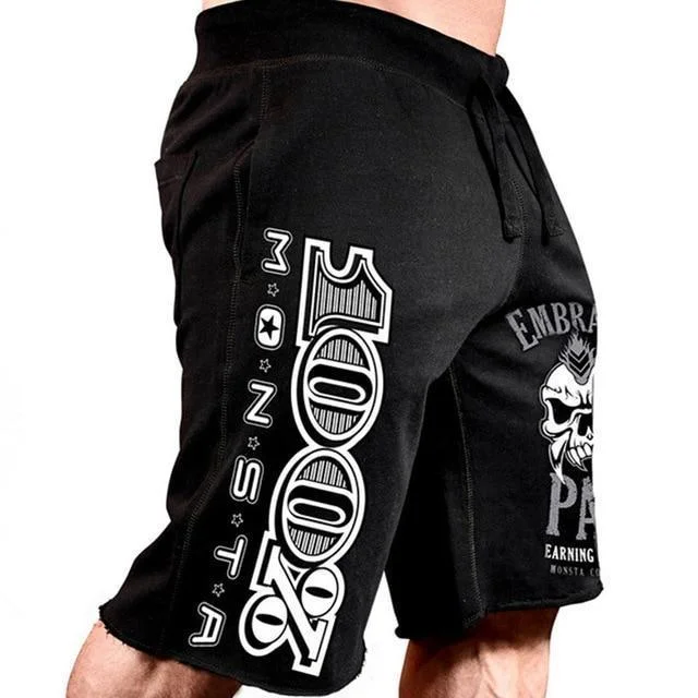 Men's Casual Cotton Jogger Shorts Large Size Beach Vacation Shorts