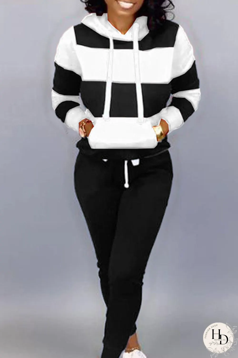 Red Casual Solid Split Joint Hooded Collar Long Sleeve Regular Sleeve Regular Two Pieces
