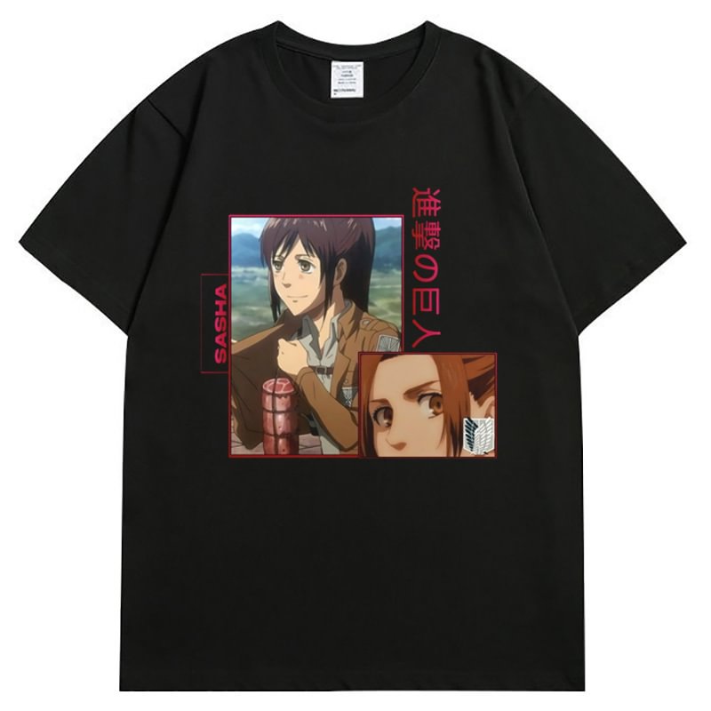 Attack On Shingeki No Kyojin Titan Sasha Braus Summer T-shirt weebmemes