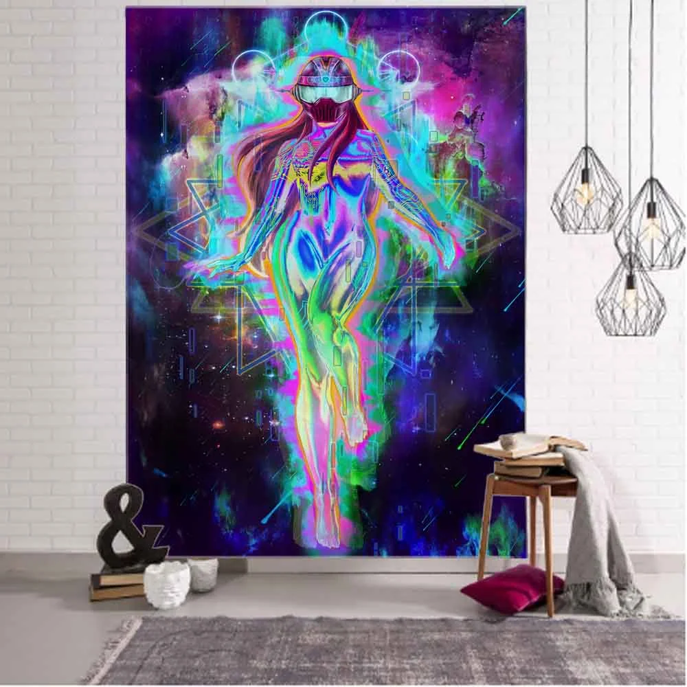 Nigikala Illustration Wall Hanging Tapestry Hippie Kawaii Home Wall Decor Boho Room Personality Background Cloth Sofa Sheets