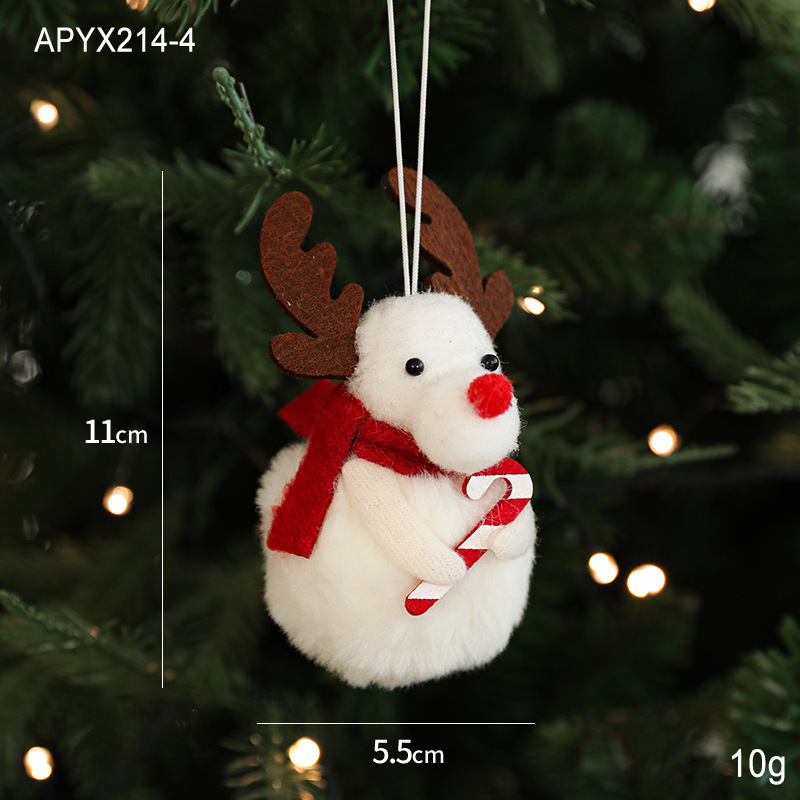 Plush Christmas ornaments, Christmas tree decorations, hanging ornaments-MERUMOTE