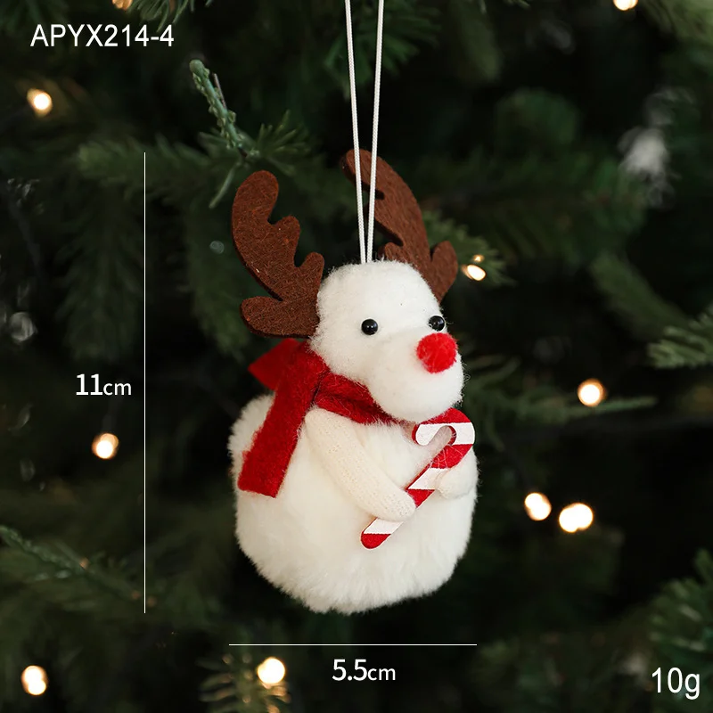 Plush Christmas ornaments, Christmas tree decorations, hanging ornaments-MERUMOTE