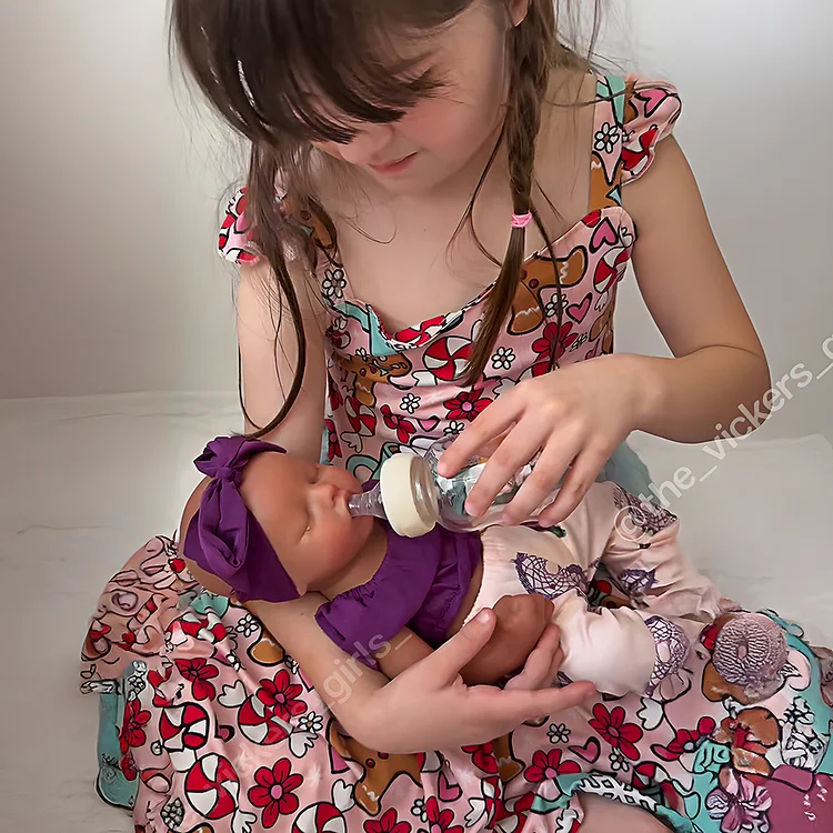 Babeside Twinnie 16" Realistic Silicone Sleeping Baby African American Little Infant Girl Healing the Heart