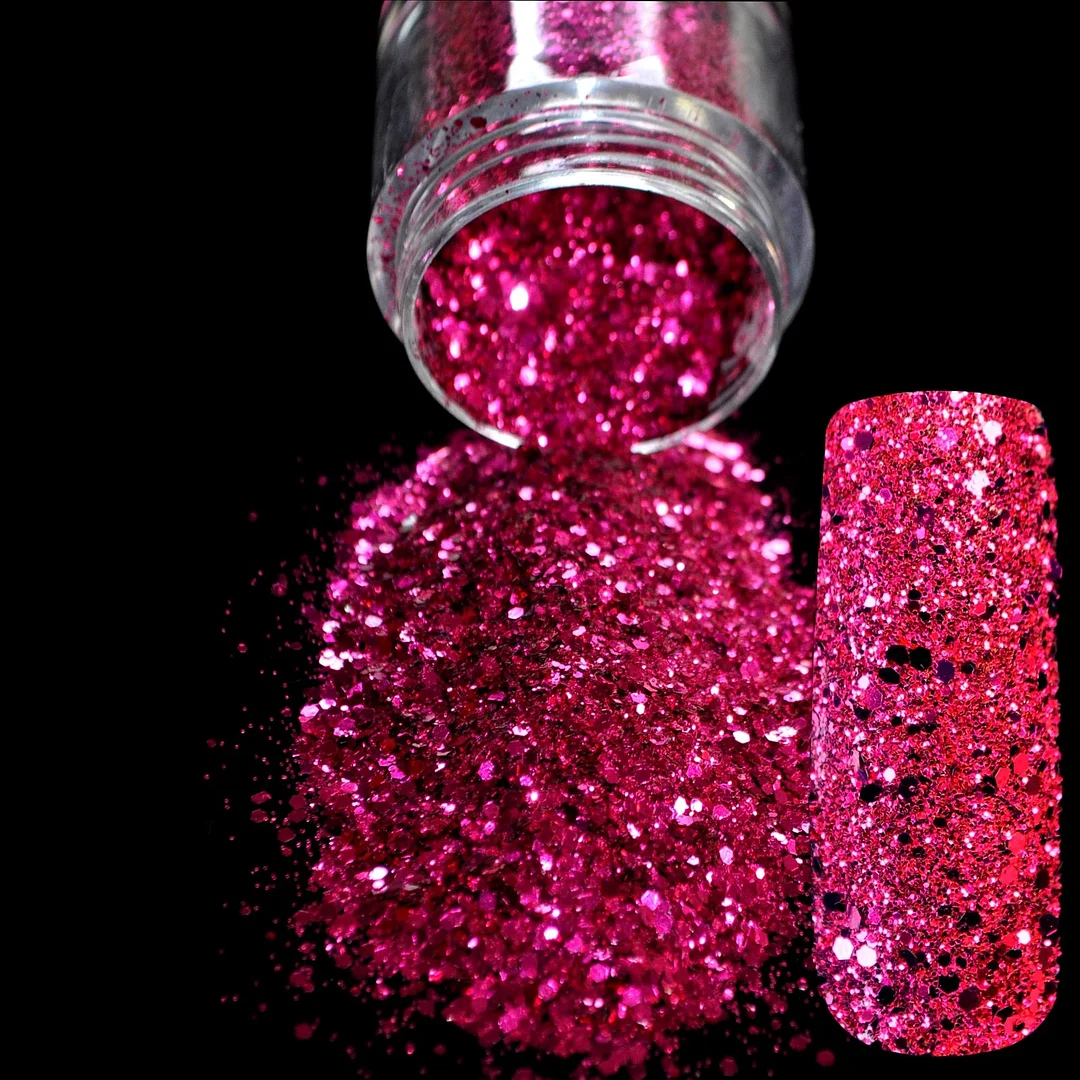 Snow White Glitter Nail Art Tool DIY Glitter Mix Manicure 3D Powder Small Pentagon Sequins Nail Supplies Decoration 270-Nail Inspo