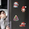 6Pcs Diamond Painting Acrylic Christmas Fridge Stickers Magnets Decals for Home Decor