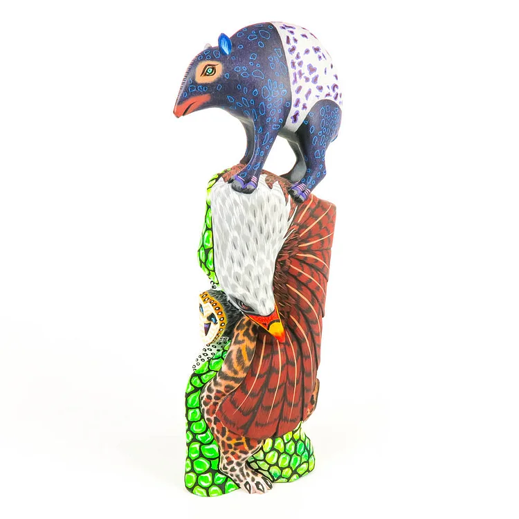 Animal Totem Pole - Oaxacan Alebrije Wood Carving - Eleazar Morales