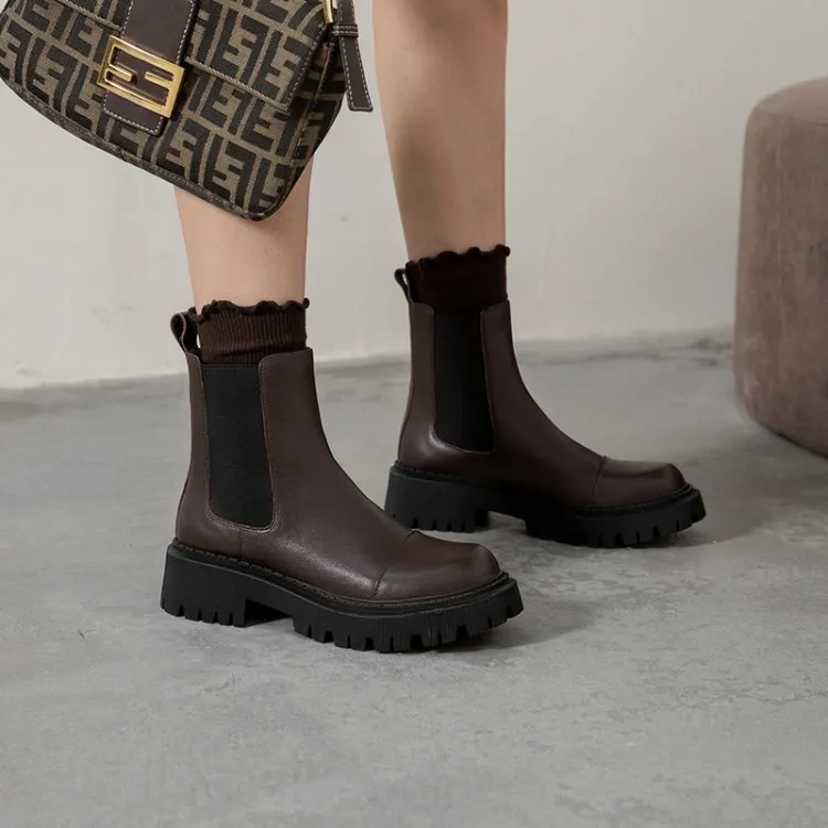 Women's Platform Short Martin Boots-vocosishoes