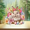 (US Only)2D Flat Print Easter Rabbit DIY Table Top Diamond Painting Ornament Kits